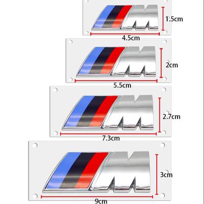 M ABS Car Fender Side Emblem Rear Trunk Badge M Logo Sticker For M3 M5 M6 X3 E46 E90 F30 G20 E36 E34 X6 G20 G30 Accessories