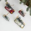 Resin Christmas Car Model Pendant Christmas Tree Car Miniature Desktop Ornament  Xmas Decoration