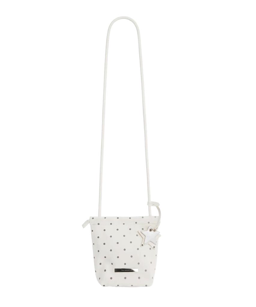 The Green Lab Polka Dot Star Charm Mini Crossbody Bag [Ivory]