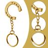 Fashionable Silver Tone Horseshoe Keyring Charm Sturdy Snaffle Bit Designs Keychain for Horse Lovers Decoration