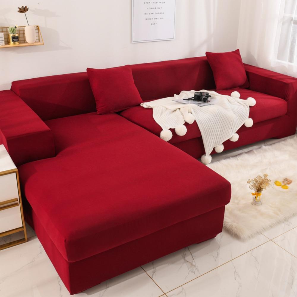 Stretchable L-Shaped Sofa Cover with Ins Print Full Coverage Universal for All Seasons