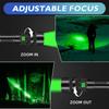 WINDFIRE Green LED USB Tactical Green High Brightness 2200 Handheld Flashlight with Zoom 5 Lighting IPX4 Mint Predator Lamp for and Animal Observation