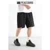 Peacebird Men's All-over Print Loose Straight Athletic Shorts