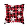 Talos Deer Tree Plaid Print Home Sofa Wurfkissenbezug Kissenbezug Weihnachtsdekoration