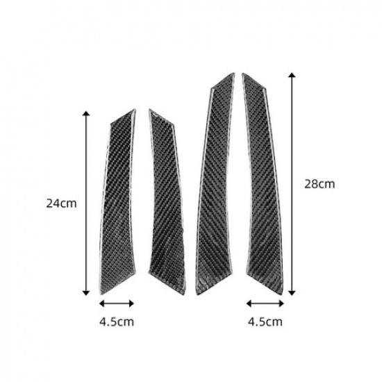 4X Carbon Fiber Interior Door Handle Panel Trim Fits For Mazda 3 Axela 2010-2013