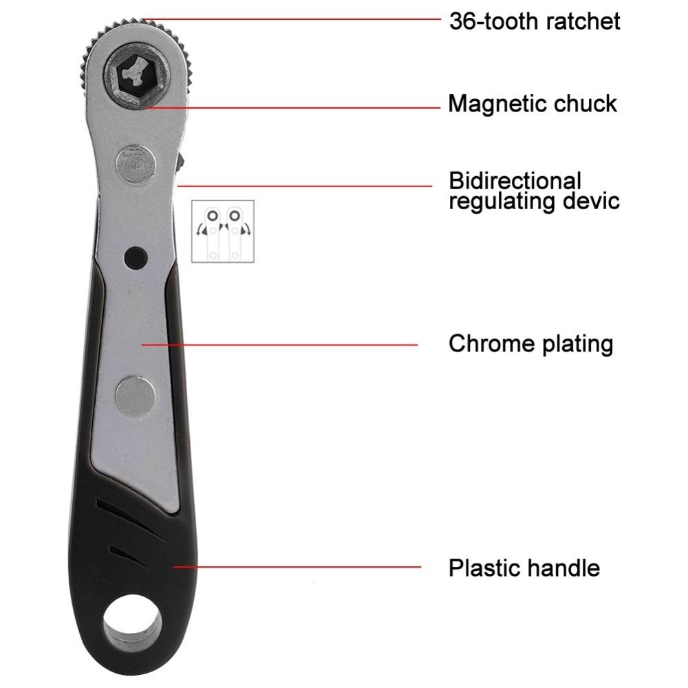 36 Tooth Mechanism Mini Ratchet Wrench Quick Release Wrench Digital Device Precision Repair чёрный