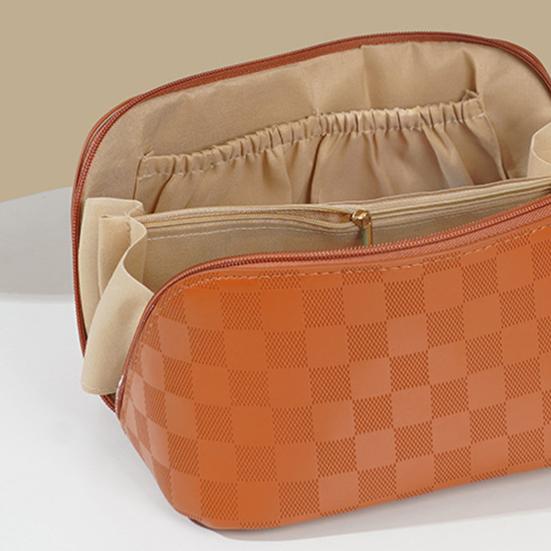 Trousse de Toilette Cosmétique Ouverte à Plat Imperméable Sac de Voyage pour Articles de Toilette Organisateur de Maquillage avec Séparateur Poignée Supérieure pour Femmes Voyages d'Affaires Séjours d'Une Nuit