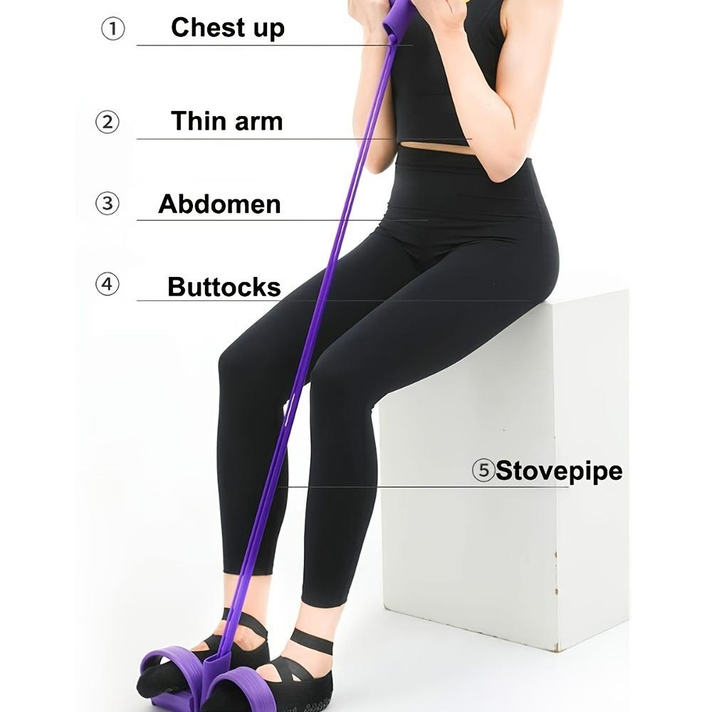 4-Tube Abdominal Core Trainer with Resistance Rope – Home Fitness Equipment for Women, Yoga & Full-Body Workout
