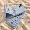 Crayon Shin-chan Silicone Soft Phone Case with Folding Stand for IPhone 16 Pro Max 15 14 13 Cartoon Protective Cover