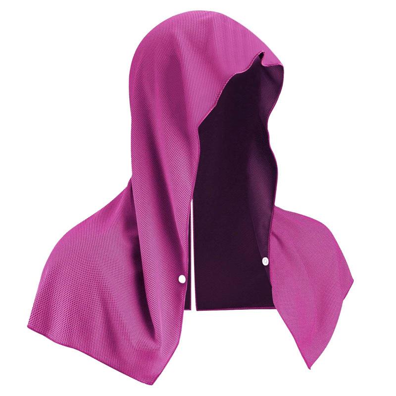 Outdoor Sports Cooling Hooded Towel U Shape Cold Neck Gaiter Quick Dry Headband for Gym Beach Camping Sun Protection