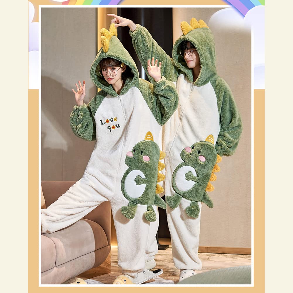 MTKCNTL Kigurumi Pajamas for Men and Halloween Winter Couple's Pajamas, All-in-One Women, Loungewear, Costume, Cute, Thick, Unisex, Thick, (LZQ1451)