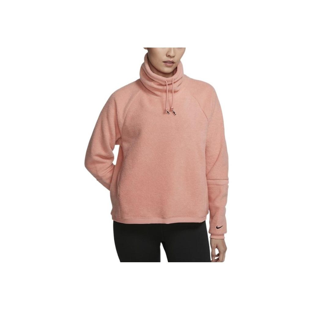 Nike Solid Color High Neck Pullover Sweatshirt Women tops Pink BV5286-606
