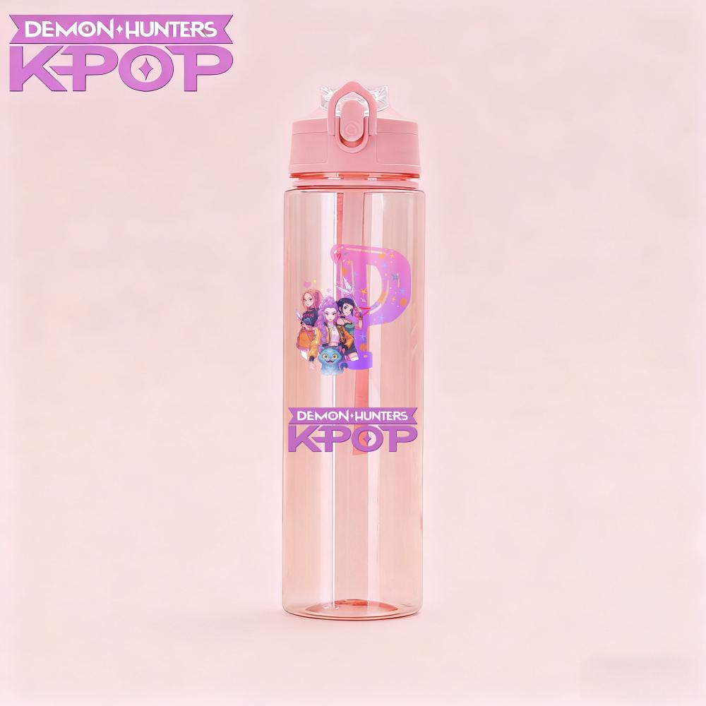 800ML Najnowsza KPop Łowcy Demonów Bidon dla Dzieci Uroczy Kreskówkowy Przenośny Plastikowy Kubek Sportowy zaprojektowany dla Dziewczynek Dzieci Prezent z Datą Urodzenia