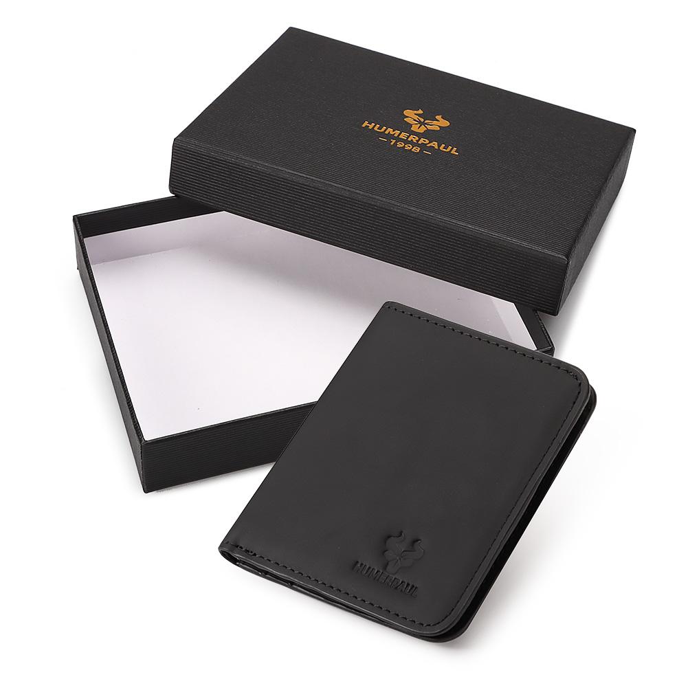 Humerpaul Thin Cow Genuine Leather Wallet Men Coin Purse Small Mini Card Holder Simple PORTFOLIO Portomonee Slim Male Wallet