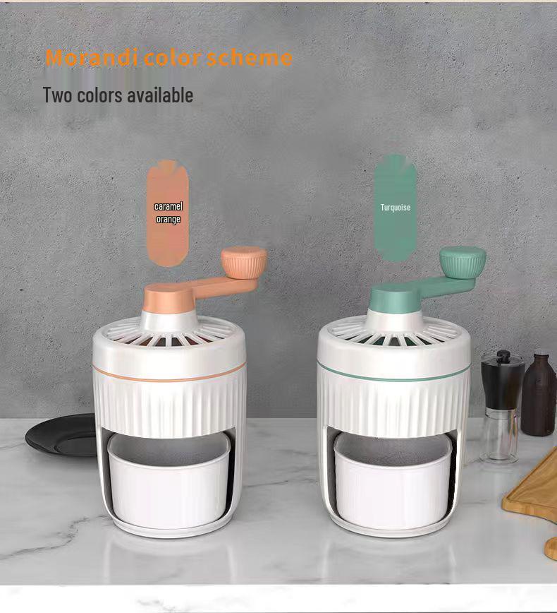 Portable Hand-Crank Ice Shaver: Mini Smoothie Maker & Manual Ice Crusher for Home Kitchens