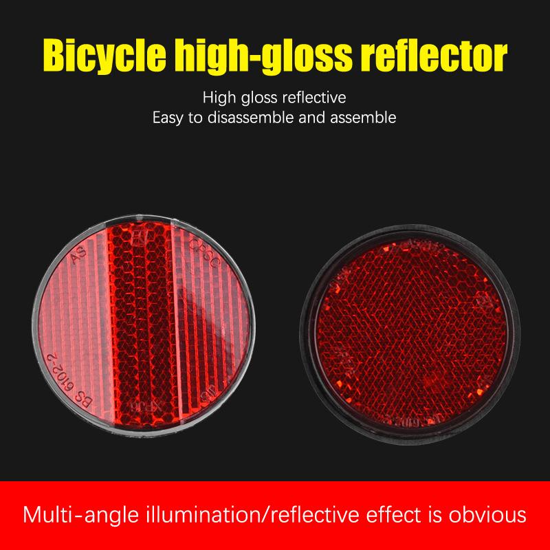 Motorrad, Elektrofahrrad, Hochreflektierender runder Reflektor, Reflektor, Hinterrad-Schutzblech-Bremswarnvorrichtung