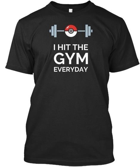 

Стандартная футболка унисекс на каждый день Poke Mon Go I Hit The Gym S