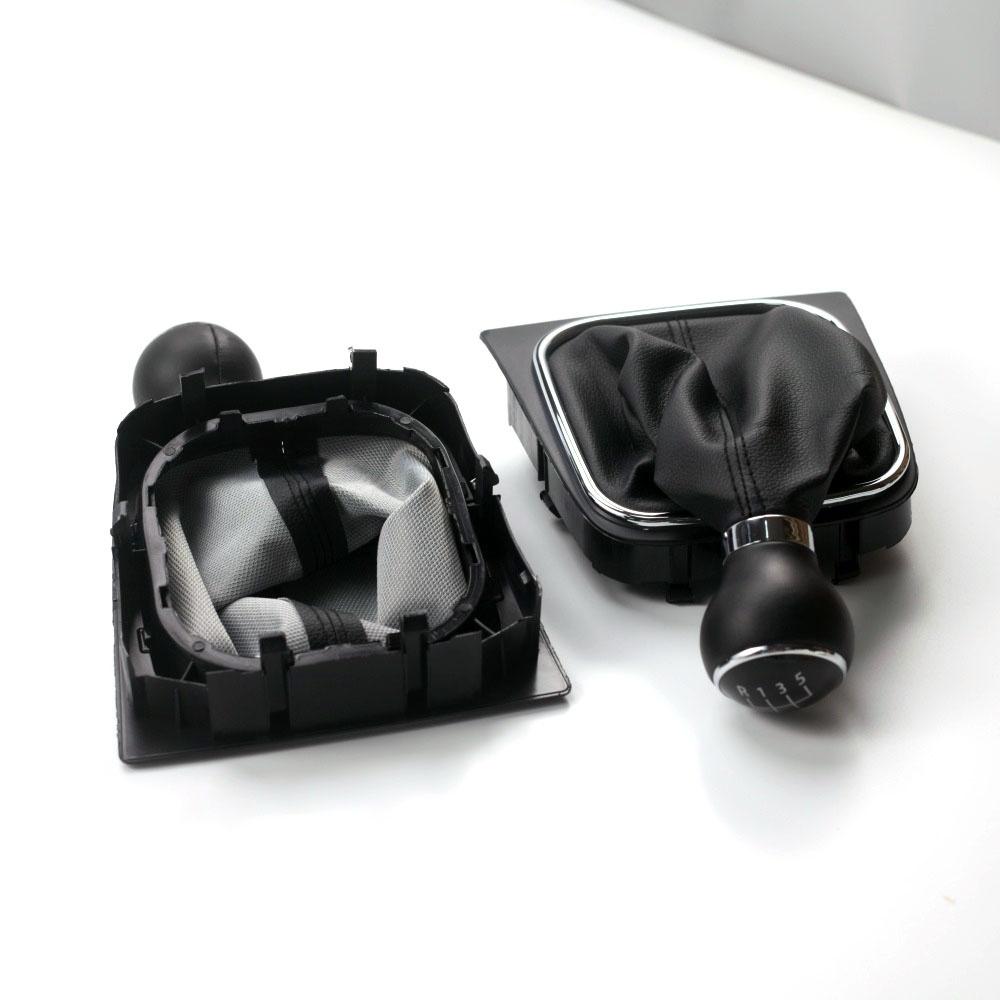 Car Accessories 5/6 Speed Car Gear Shift Knob Lever Shifter Handle Stick With Gaiter Cover Fit For VW Golf Jetta MK5 MK6