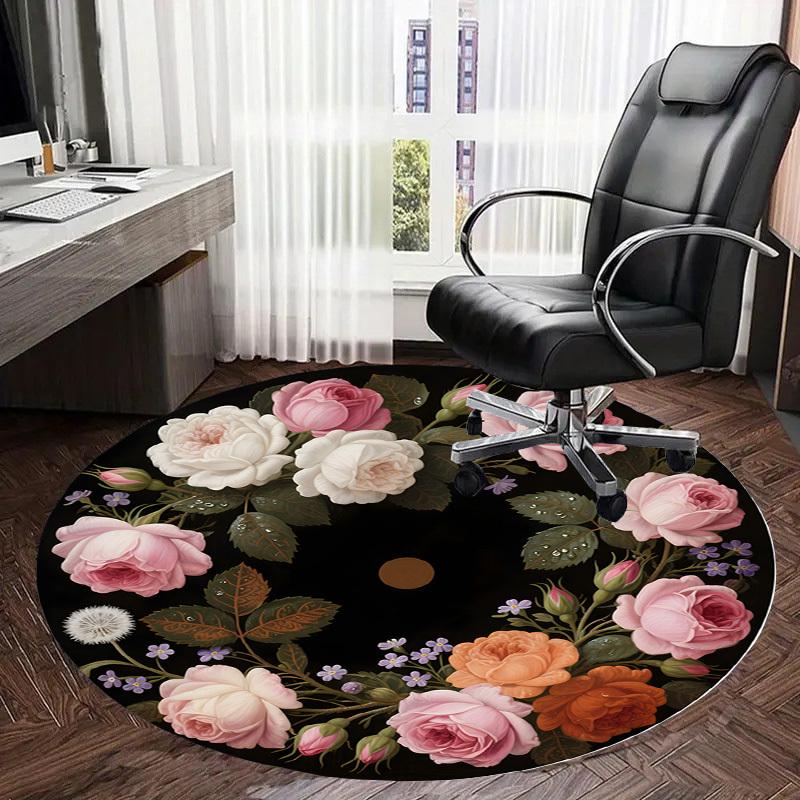 1 ks Kancelářská podložka pod židli Květinové kruhové uspořádání Perfektní pro dekoraci kancelářských židlí, obývacích pokojů nebo ložnic