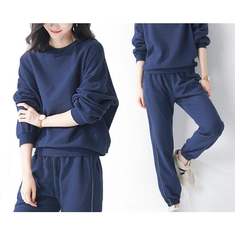 Sportswear Set for Women - Spring/Autumn Fashion Long-sleeved Casual Running Outfit Hoodie Two-piece Set