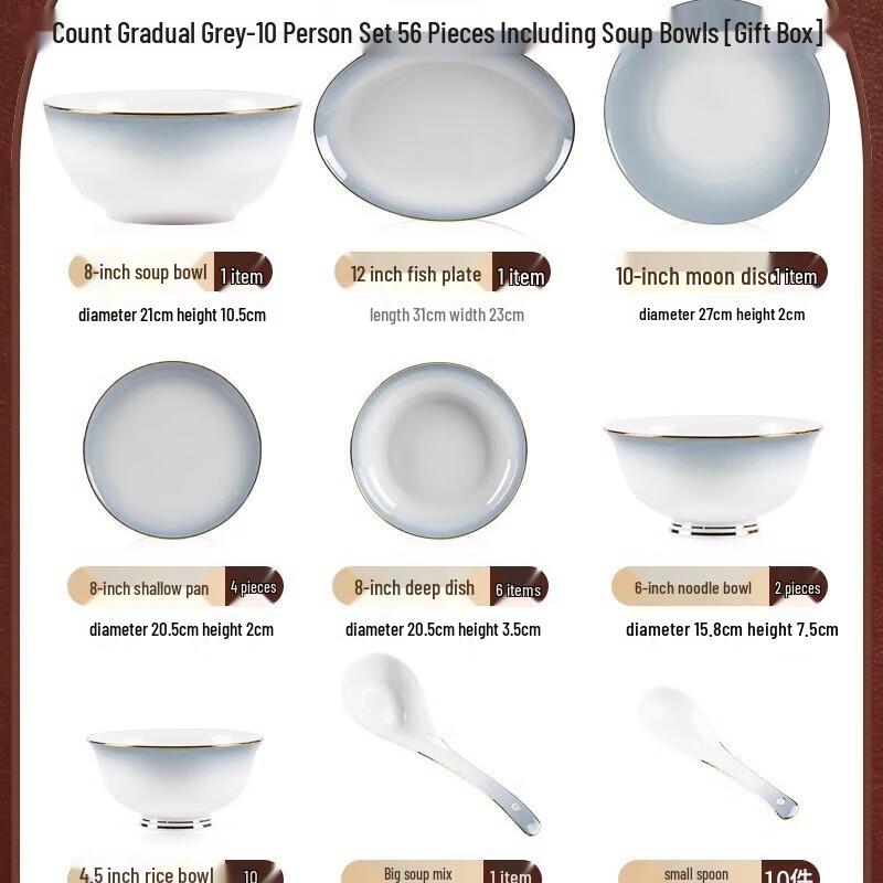 Jingdezhen Ceramic Dinnerware Set