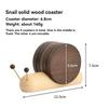 1 Set New Fashion Black Walnut Cartoon Snail Decompression Creative Tea Cup Mat Decoration Insulated Tea Coffee Mug Coaster