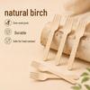Biodegradable Disposable Wooden Forks, 100-Pack