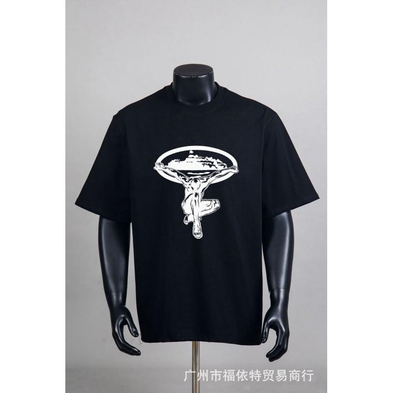 Corteiz Alcatraz Vintage Print T-Shirt Herren Damen Streetwear Lockerer Schnitt Kurzarm Tee