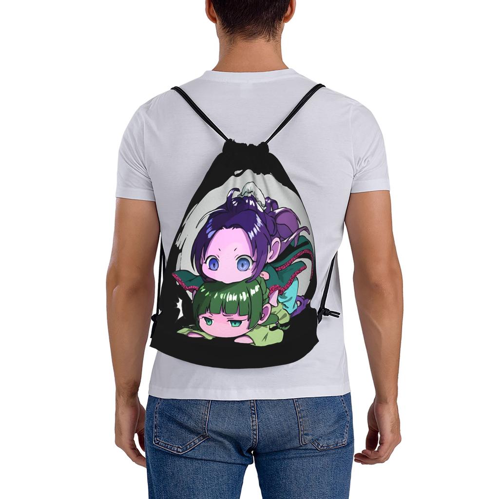 Cartoon Maomao Drawstring Bag Manga YSK Fashion Foldable Sackpack String Bags Men Outdoor Beach Backpack