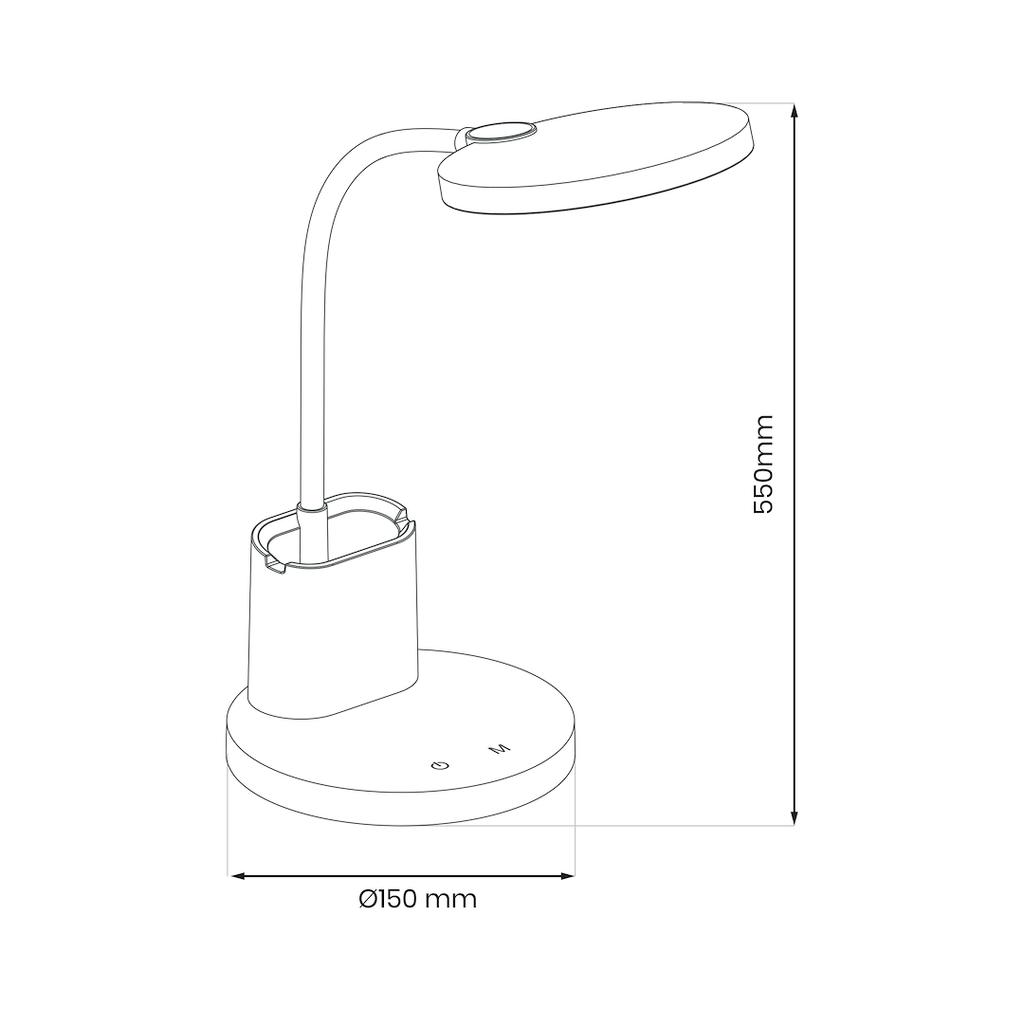 Scuola Black 5W Led Desk Lamp