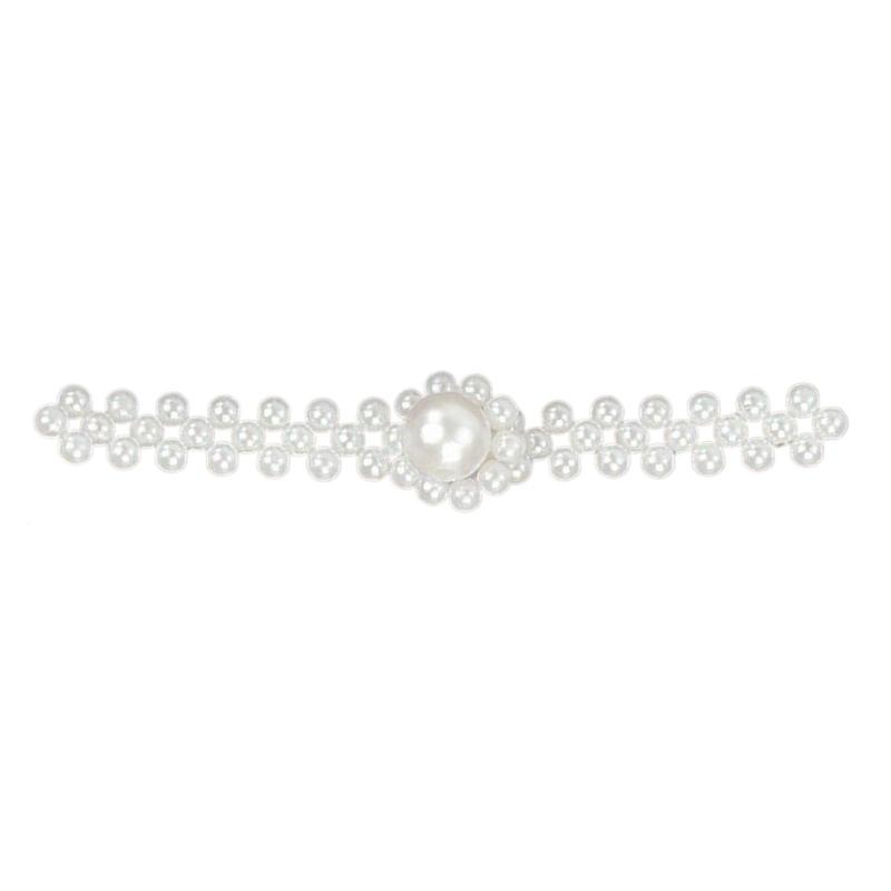 

2pack Handmade Decorative Pearls Buttons Traditional Chinese Frogs Buttons for Wedding Dresses and Attires