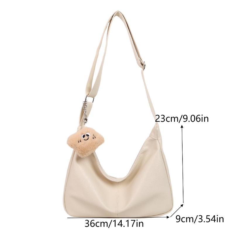 Retro Pu Leather Shoulder Bag Ladies Large Capacity Underarm Bag  Versatile Commuter Tote Bag For Women Gifts