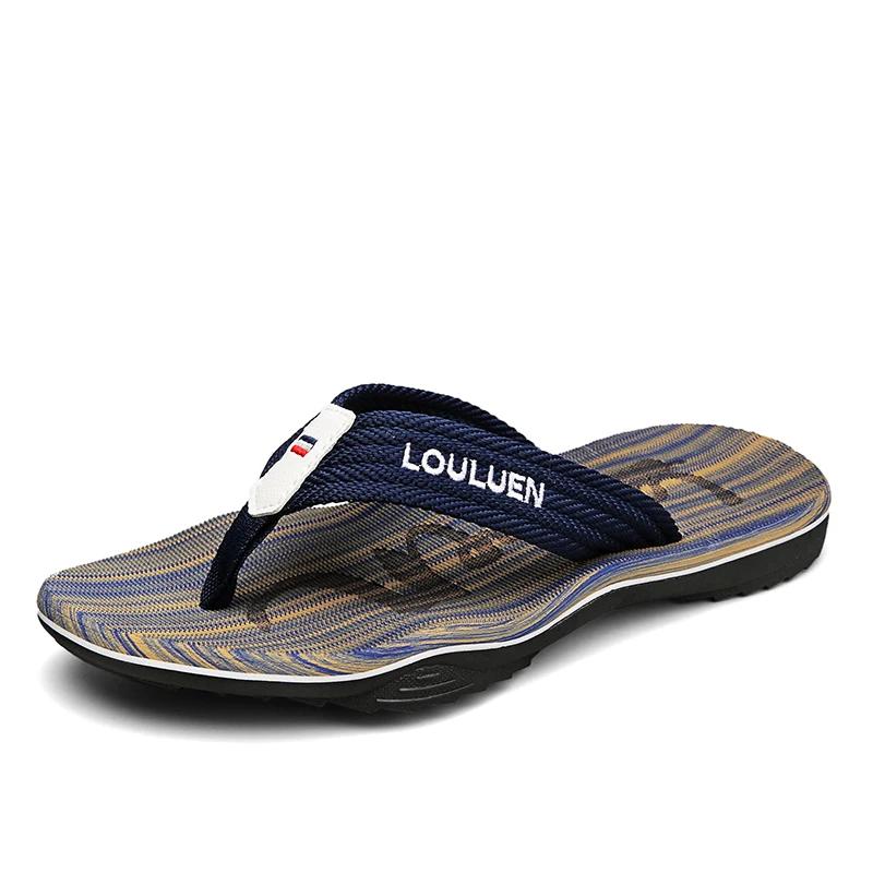 Fashion Summer Slippers Men Flip Flops Beach Sandals Non-slip Casual Flat Shoes 2024 Slippers Indoor House Shoes For Men Outdoor Slides