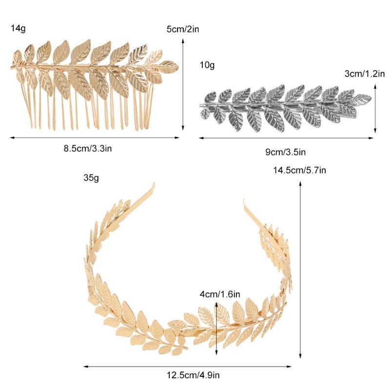 Bride Leaf Hairband Party Metal Leaf Hair Accessory Elegant Crown Headband Leaf Hairpin