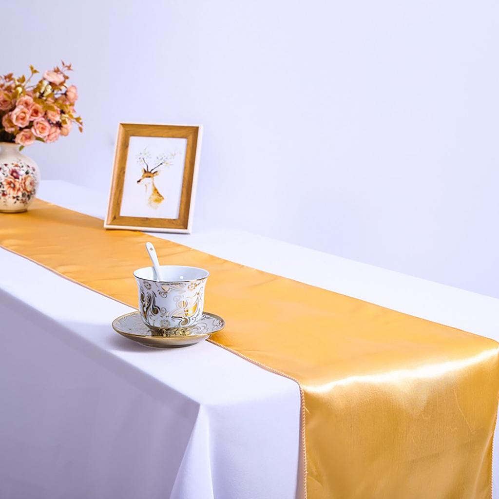 Satin Table Runner,Table Runners for Wedding, Birthday Parties, Banquets Decorations 12 108 inches