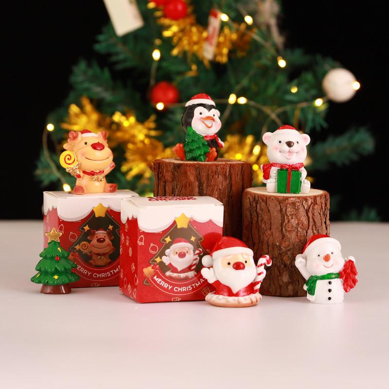 Mini Christmas Action Figure Cartoon Model Toy Decoration Doll Gift Children