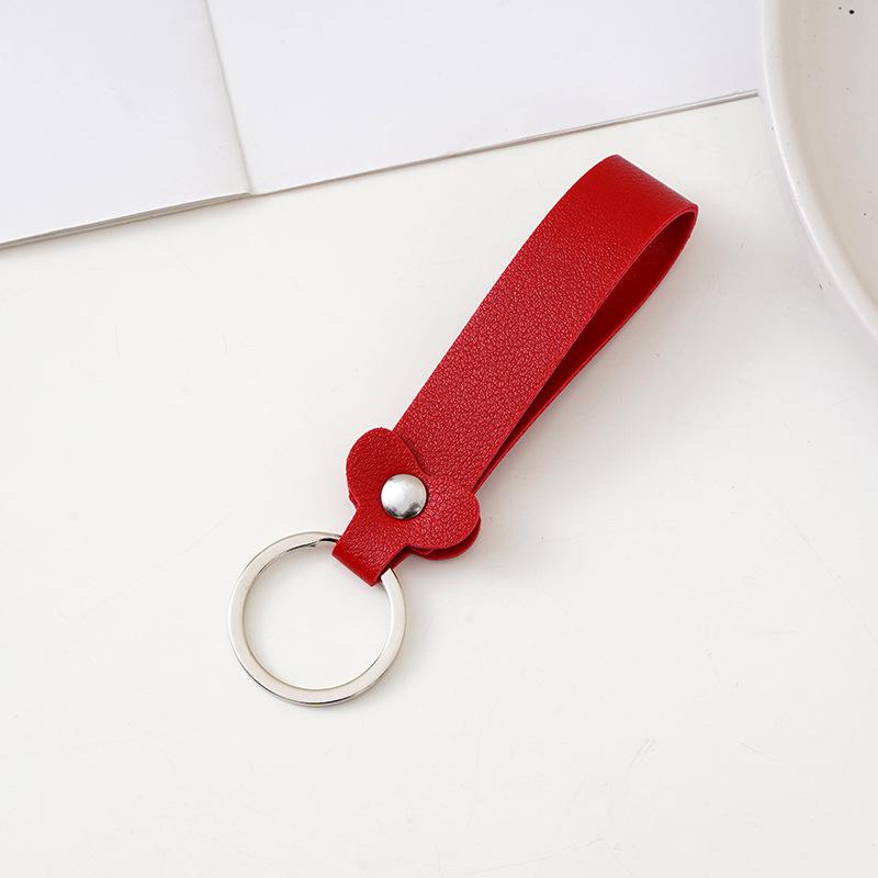 Cross-Border Multi-Functional Macaron Leather Car Keychain: Personalized, Creative, Multi-Color Metal Design.