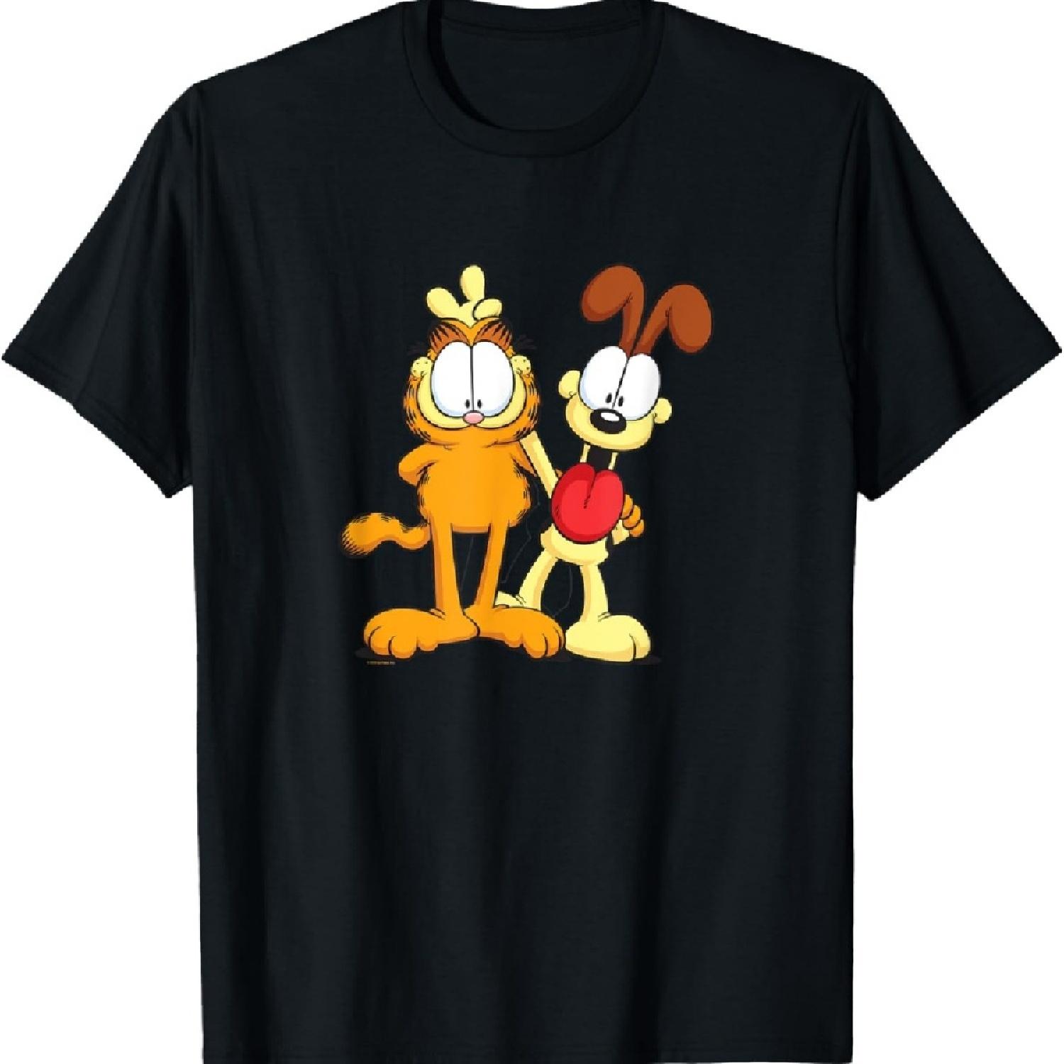 

Garfield Classic Odie Smiling Happy Photo Pose Bunny Ears T-Shirt M чорний