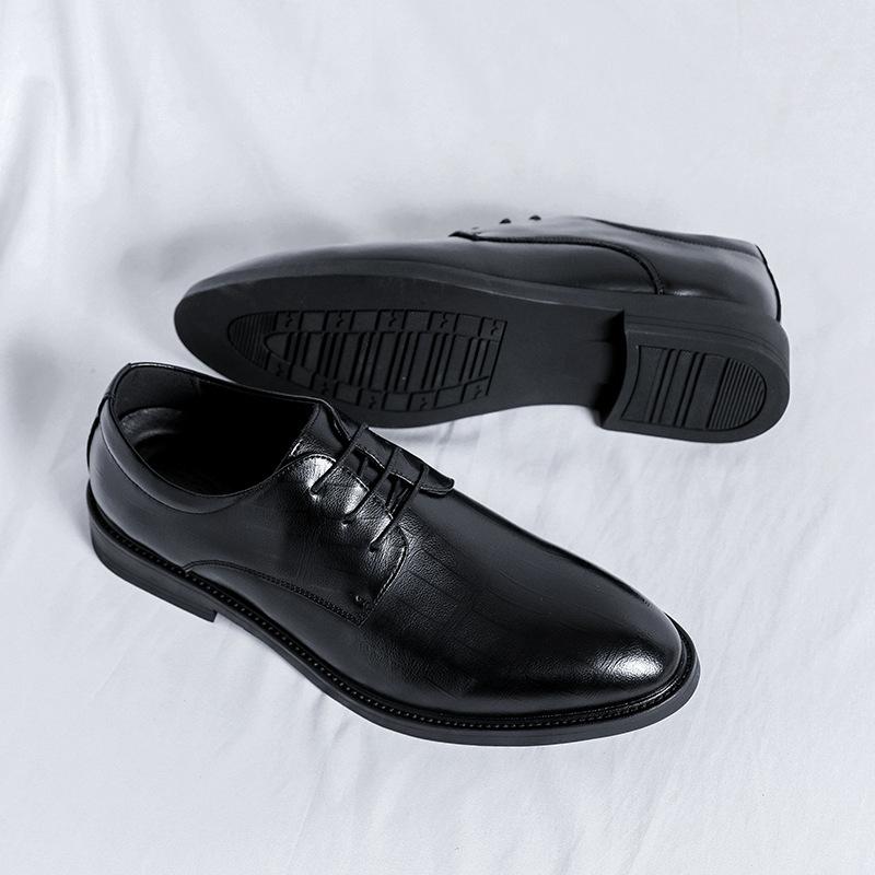 Herren Frühling und Herbst Britisch Lässig Business Formell Lederschuhe Freizeitschuhe Anzug Herrenschuhe Erhöhende Einzelne Schuhe Schuhe