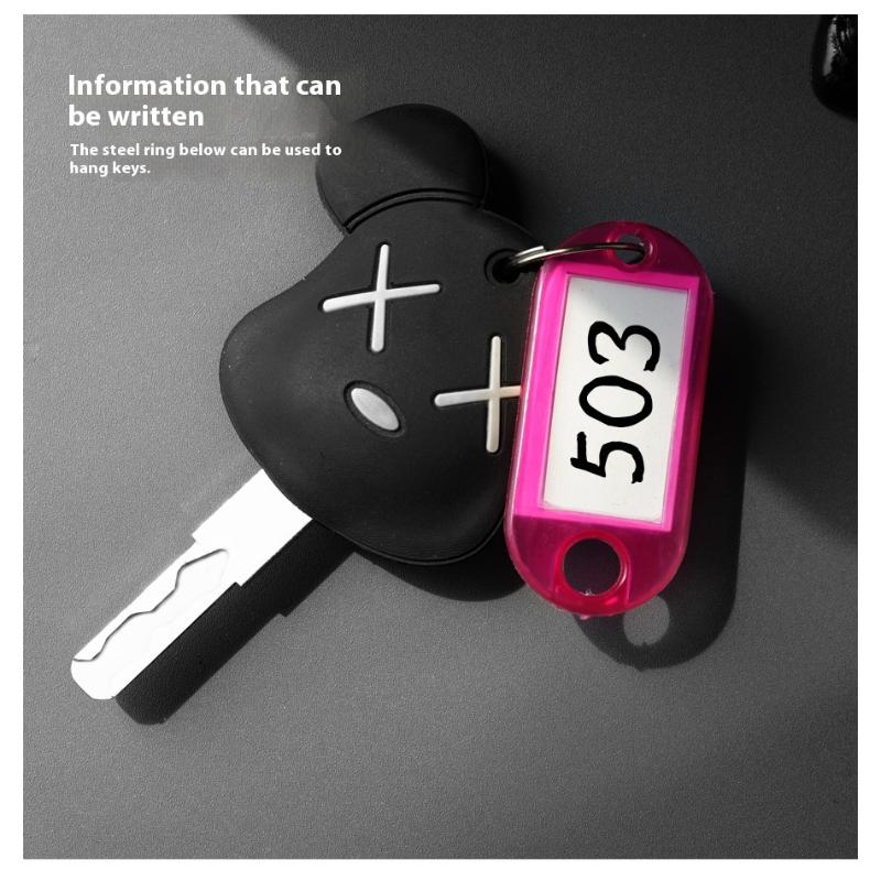 Leather Handheld Classification Key Card 10 Signboards Keychain Hanging Handheld Keychain Rentals Labels Storage Tags