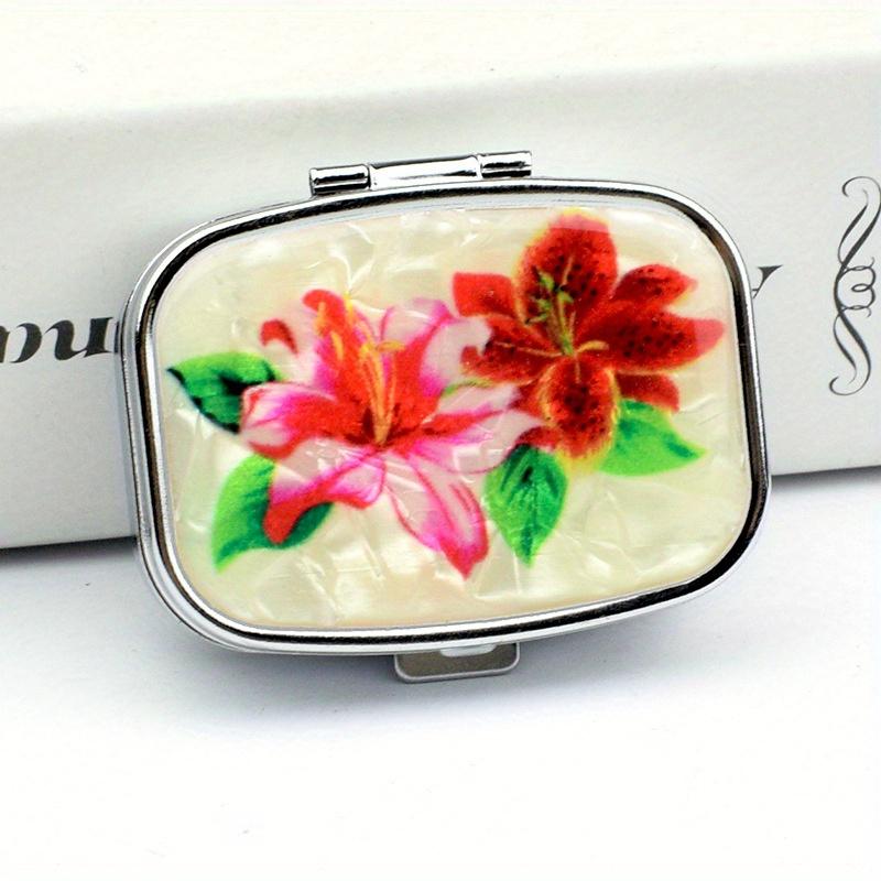 Tragbarer Reise-Essential Pillenteiler Pillenbehälter für Medikamente Organizer Metall, Schmuckkästchen, Fachaufbewahrungsbox