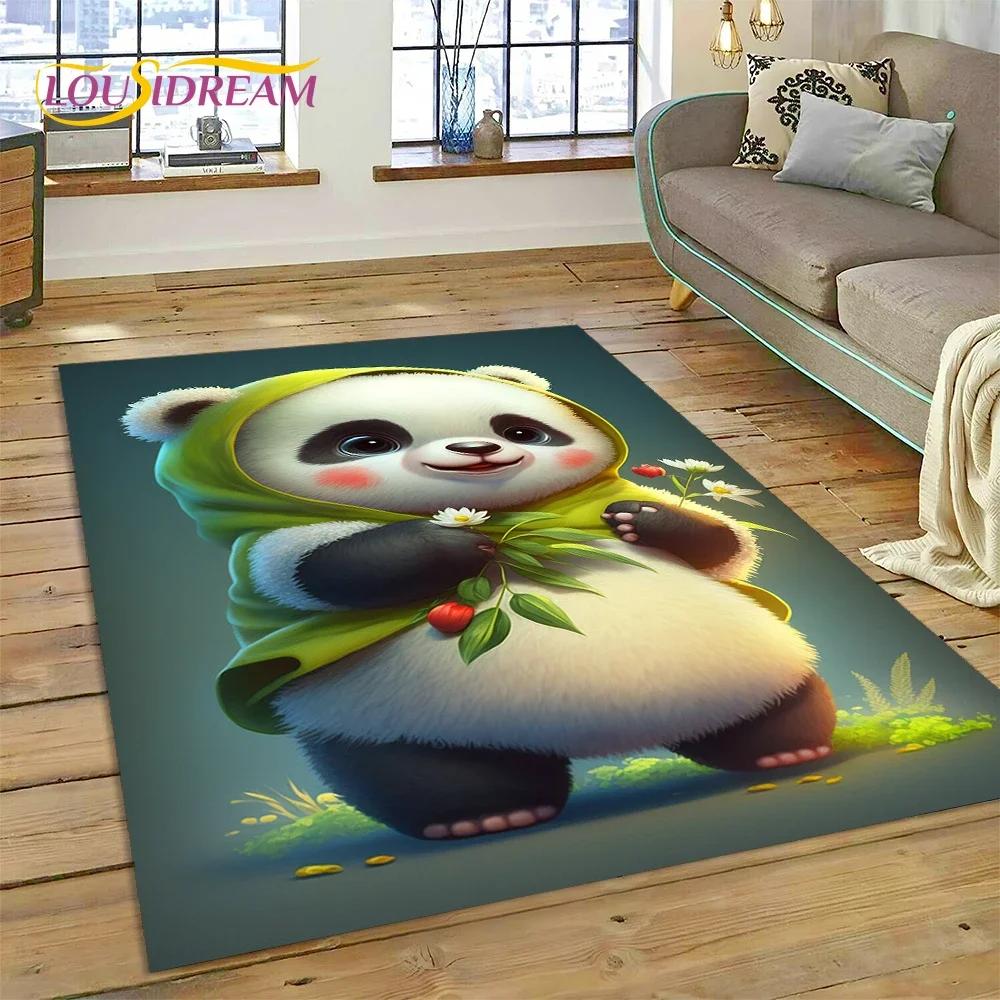 Cartoon-süßer Panda-Traumtier-3D-Teppich für Schlafzimmer, Wohnzimmer, Heimsofa-Dekoration, Kinderspiel, große Dekor-Bodenmatte