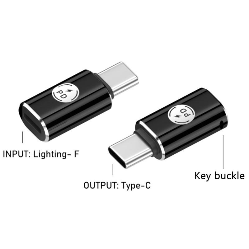 Type-C Charging Adapter Support 27W Fast Charging and 480Mbps Data Transfer for 8Pin Female To Type-C Male Adapter