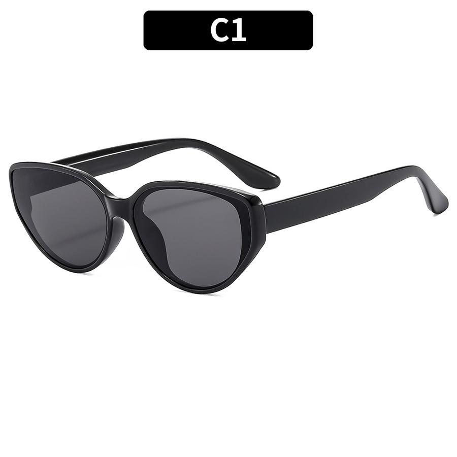 Модные солнцезащитные очки «кошачий глаз», неполяризованные модные аксессуары чёрный