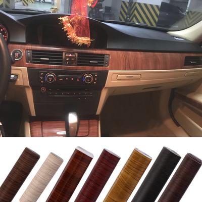 Car Wood Grain Vinyl Wrap Sticker Vehicle Interior DIY Film Decoration Self-adhesive Decal Automobiles Accessories