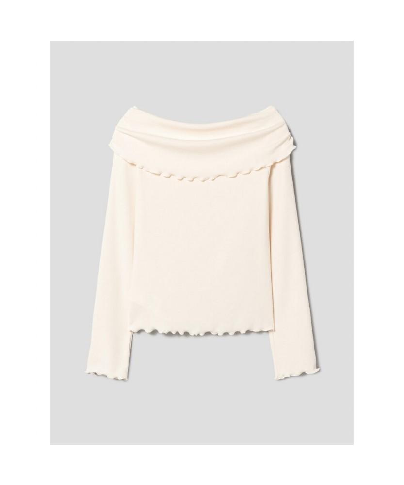 8seconds Solid Long Sleeve Jersey Top Ivory