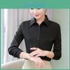 Classic White Long Sleeve Shirt With Polyester Fabric For Office Wear And Professional Attire