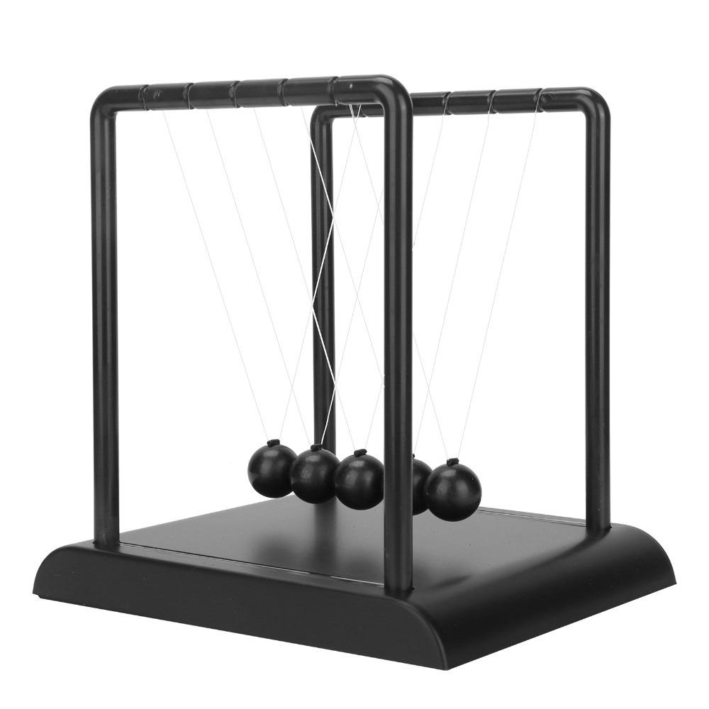 Steel Construction Pendulum Balance Balls Black Swinging Pendulum Ball Desk Decor