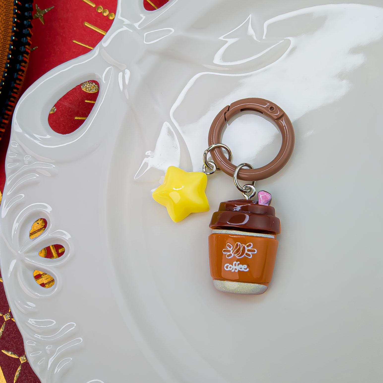 

Весенняя Звезда J24 Милый Брелок для Кофейни Подвеска Сердце Мультяшный Шарм для Девочек