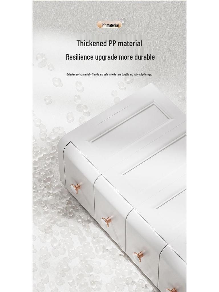 Slim Plastic Multi-Layer Storage Cabinet with Drawers for Kitchen and Bathroom